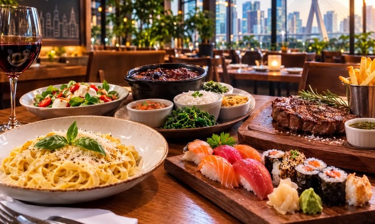 European-style food served at a Bangkok restaurant with elegant dishes and a modern dining atmosphere.
