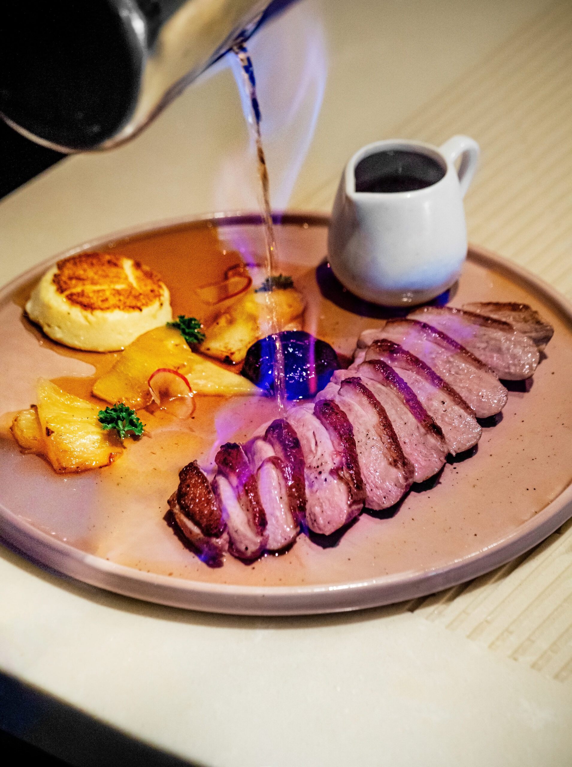 Gluten-free gourmet dish at Indulge Bangkok